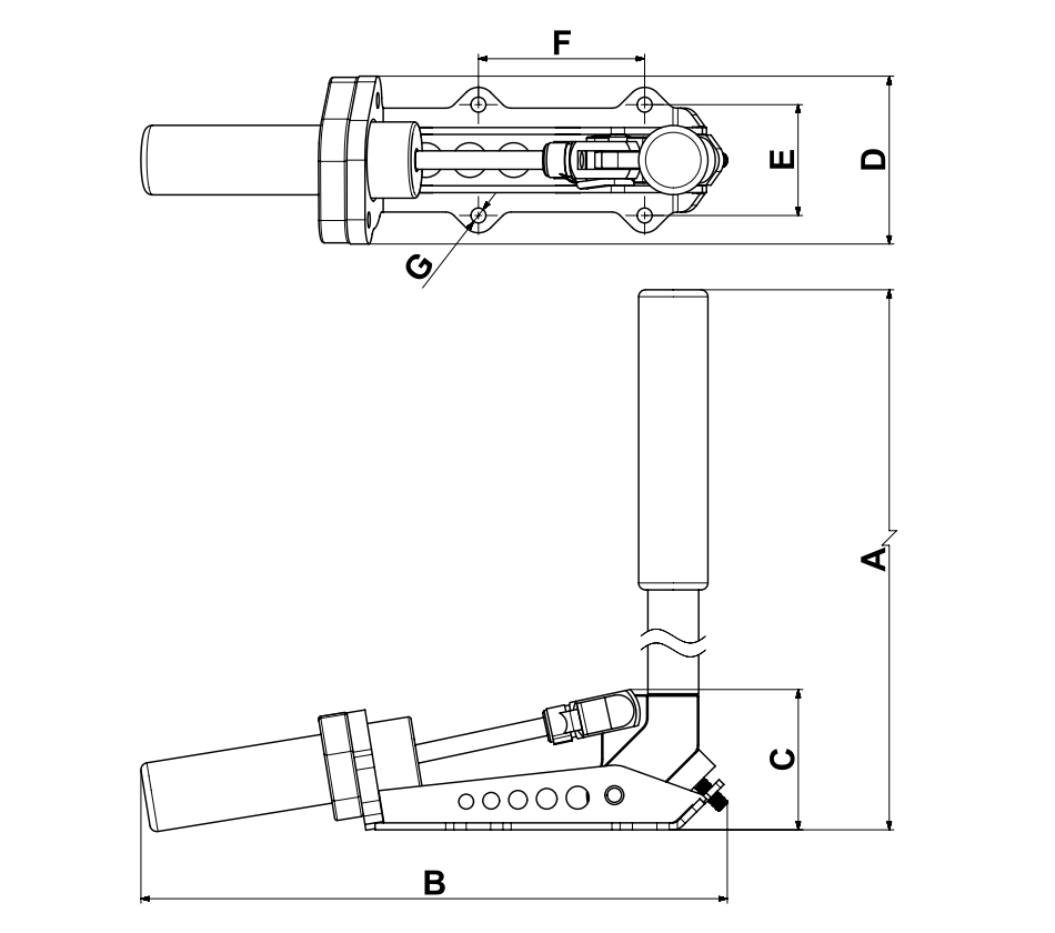 Uniwersalny hydrauliczny hamulec ręczny